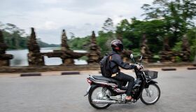 Motorbiking near Angkor Temple, Siem Reap